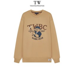 TeenieWeenieMen TeenieWeenie小熊男装卫衣秋季新款印花圆领学院宽松休闲通勤上衣