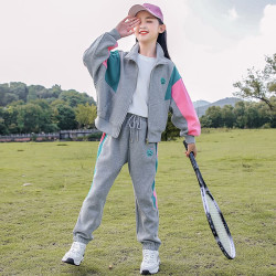 奥米鼠 童装女童套装秋装2022新款韩版儿童套装小女孩时尚休闲外套