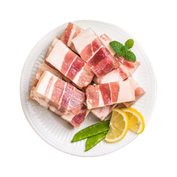 七环牧场 漫养土猪  原切带皮五花肉块1kg*2   冷链发货