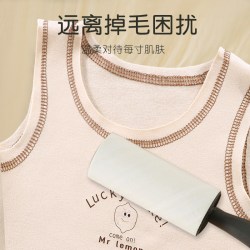 妙童岛 儿童背心春秋款内穿打底羊毛蚕丝a类男女宝宝保暖无袖背心