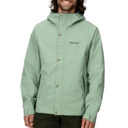 Marmot 男士防水透气冲锋衣 户外徒步夹克 环保面料防雨外套 玛瑙绿 Small