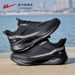 回力 男鞋黑色运动鞋透气2026秋季新款男士软底轻便休闲跑步鞋子男