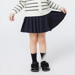 巴拉巴拉 学院风中大童儿童裙子女童短裙百褶半身裙公主裙春秋季甜美高级感