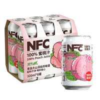 笑为鲜 NFC水蜜桃汁 320ml×6罐