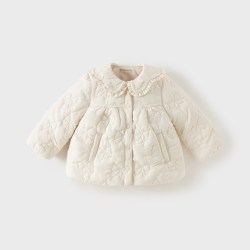 戴维贝拉 女童三防棉服2026冬装新款宝宝A类夹棉外套儿童洋气棉衣