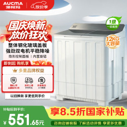 澳柯玛 12kg公斤半自动老式双桶双缸洗衣机  一级能效宿舍家用大容量AP120F01SP
