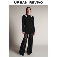 URBAN REVIVO UWG950219 镂空长袖针织衫