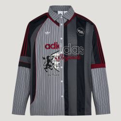 adidas 官方正品三叶草男士宽松梭织时尚长袖衬衫KY2153