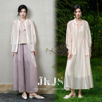 JK&JS 人丝衬衫外套夏季新中式气质女士上衣