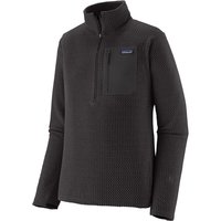 Patagonia 自营欧洲直邮Patagonia R1 Air男士黑色聚酯纤维半拉链抓绒衣长袖