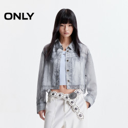 ONLY 2026秋季新款上衣舒适印花宽松翻领短款长袖衬衫女|125305021