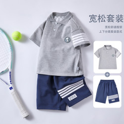史努比 26年新款小中大童POLO衫休闲运动短裤两件套