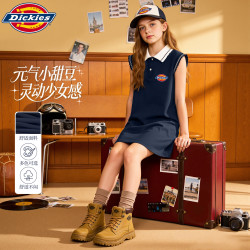 Dickies 女童连衣裙2026新款夏装大童美式时髦polo裙复古儿童裙子