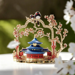 赋闲 北京天坛祈年殿立体发光金属冰箱贴摆件折叠高端国风文创伴手礼品 天坛亮灯冰箱贴/摆件(礼盒)
