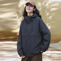 衣恋集团旗下春秋季冲户外锋上衣服休闲连帽情侣款夹克男女式外套
