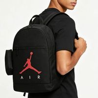 百亿补贴：NIKE AJ 大LOGO中号运动黑色背包双肩包男女同款附笔袋9A0503-023
