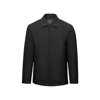 海澜之家 HWMAW4F002A 翻领保暖棉服 黑色 XL