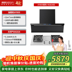 帅康 32m³1600pa 顶侧双吸超薄抽油烟机Y869烟灶套装Y869