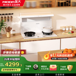美大 T10分体式嵌入式集成灶抽油烟机灶具一体式燃气灶烟灶联动双灶定时安装厨房改造优选 储物柜款 T1