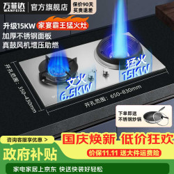 万菲达猛火灶双灶家宴霸王灶带风机助燃直喷10/15KW