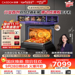 凯度 AI语音 微蒸烤一体机嵌入式58L微蒸烤炸炖炒焗焖8合1 双TFT真彩大屏ZRP