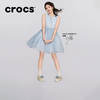 crocs 213114 经典丹宁蝴蝶云朵厚底洞洞鞋 亚麻色 36/37