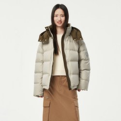 坦博尔 羽绒服女短款加厚保暖运动外套休闲时尚百搭面包服宽松舒适