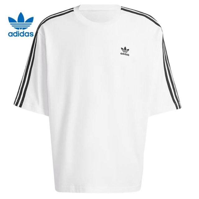 adidas 三叶草男装2024秋季新款宽松短袖运动T恤IZ2474