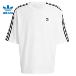 adidas 三叶草男装2024秋季新款宽松短袖运动T恤IZ2474