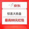 惊喜大转盘 最高88元红包