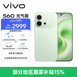 vivo S60元气版 4K原生感Live 湿手秒开超声波指纹2.0 5G手机 初夏绿 12GB+512GB
