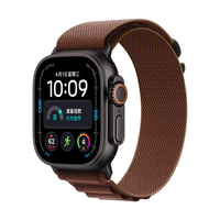 Apple Watch Ultra 4 eSIM版 黑色钛金属 勃艮第酒红高山回环 S 智能手表