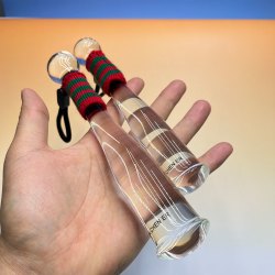 新款手动捣蒜棒家用研磨器+高硼硅实心玻璃不发霉+配件 实心玻璃棒 3cm*17.5cm