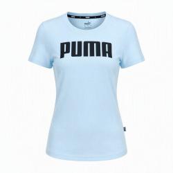PUMA 女式纯色字母logo纯棉休闲T恤