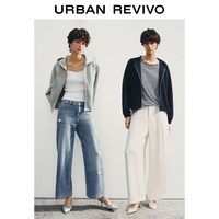 URBAN REVIVO UWM160116 连帽拉链宽松女士夹克