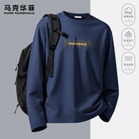 马克华菲 男士重磅纯棉长袖T恤衫