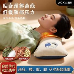 艾斯凯 电热颈椎枕草本海盐睡眠枕颈部养护艾草肩颈海盐热敷盐包