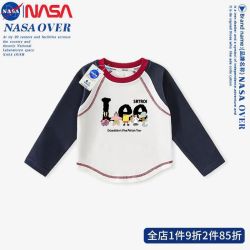 NASAOVER NASA儿童海绵宝宝女童宝宝打底衫秋装趣味动漫修身上衣洋气百搭女