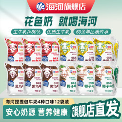 海河乳业 风味奶爱克林装 捏捏包草莓3巧克力3椰子3香蕉3