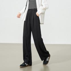 ESE-Y 宽松垂感梨形遮肉显瘦弯刀休闲裤女2026春秋季新款哈伦裤长裤