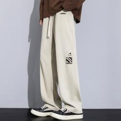 d&x 春秋季潮牌男式休闲裤青少年校园百搭运动舒适宽松垂感直筒裤