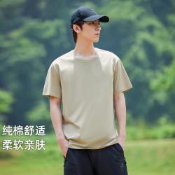 拓路者 舒适纯棉打底衫男式短t半袖男装圆领短袖T恤衫