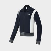 FILA 女装运动外套女士网球基础简约舒适百搭柔软针织长袖上衣