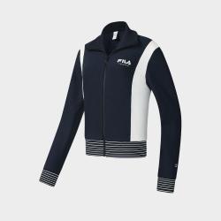 FILA 女装运动外套女士网球基础简约舒适百搭柔软针织长袖上衣