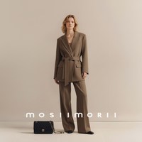 MOSIIMORII秋季双面呢大衣女2026新款西装毛呢外套
