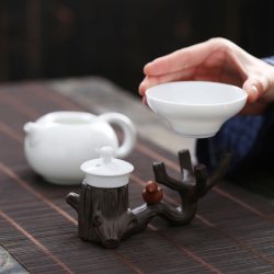 茶小迩 创意盖置紫砂壶盖托茶宠摆件茶漏茶滤架茶壶盖碗盖子配件茶道茶器