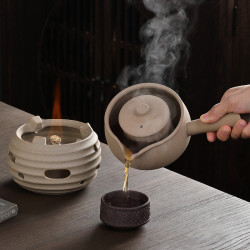HAOMINGTIAN 台湾老段泥煮茶壶创意茶具可加热泡茶壶温茶器烧水壶小青柑煮茶器