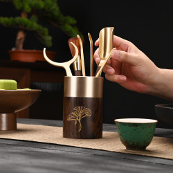 闲昱茶道六君子高档功夫茶具轻奢配件茶夹中式刀针工具茶铲全套