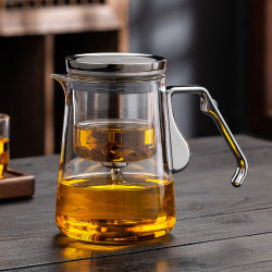 玻璃泡茶壶茶水分离飘逸杯大容量杯玻璃磁吸泡茶壶家用茶壶茶具