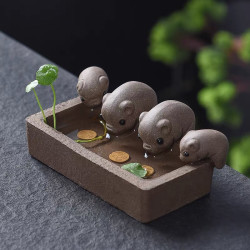 友尚 紫砂高级十二生肖茶宠四喜器物小猪摆件可养茶桌茶台茶具小猪配件